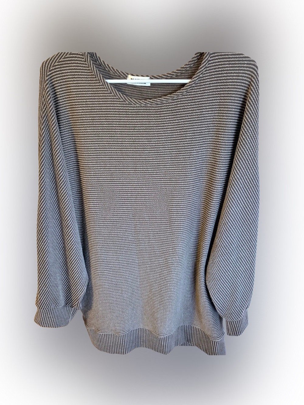 Ribbed Taupe Women's Tunic 1XL, EUC